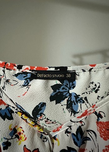 Defacto Çiçek Desenli Mini Askılı Elbise