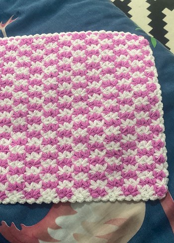 Pembe ve Beyaz Örgü Banyo lifi - Görsel 2