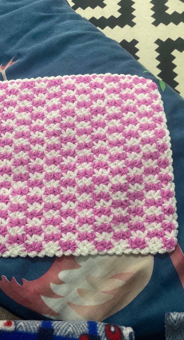 Pembe ve Beyaz Örgü Banyo lifi - Görsel 2