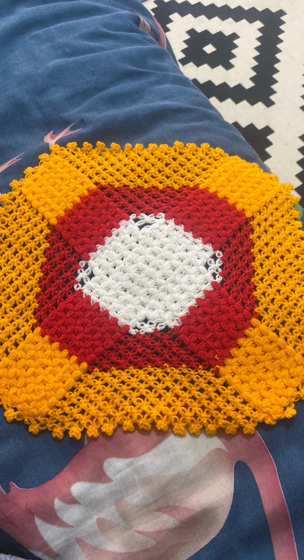 Renkli Örgü Banyo Lifi - Görsel 2