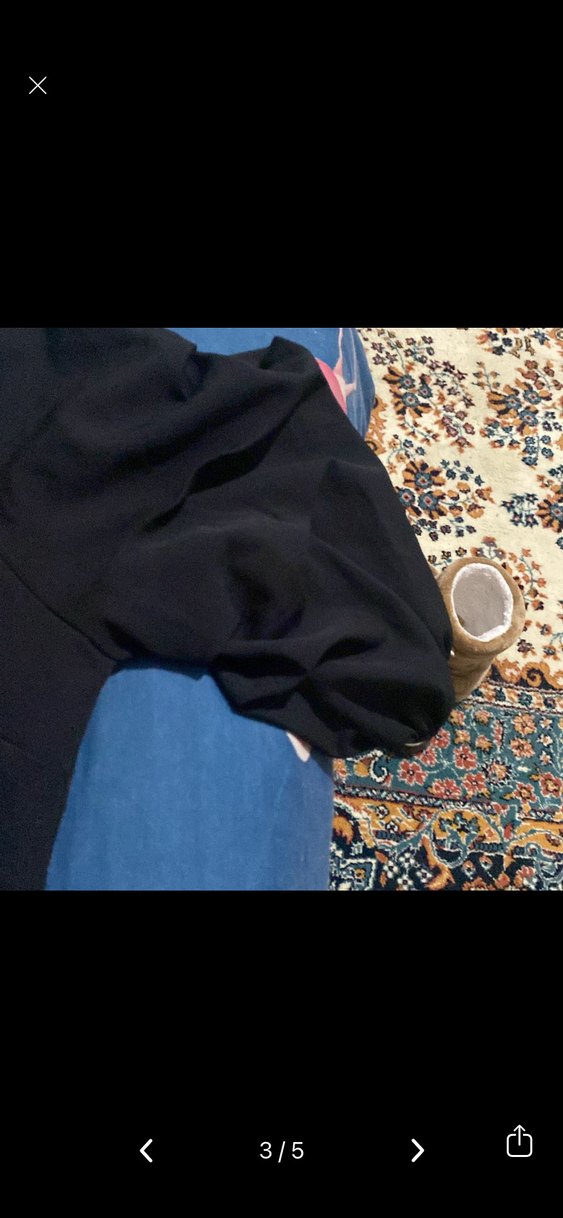 Siyah Drapeli Kısa Kollu Elbise - Görsel 3