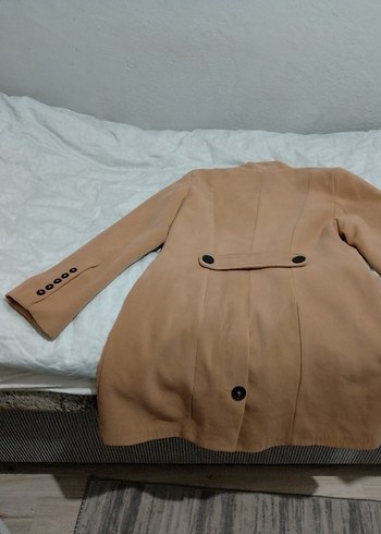 Düğmeli Kahverengi Süet Kadın Uzun Kaban - Görsel 7