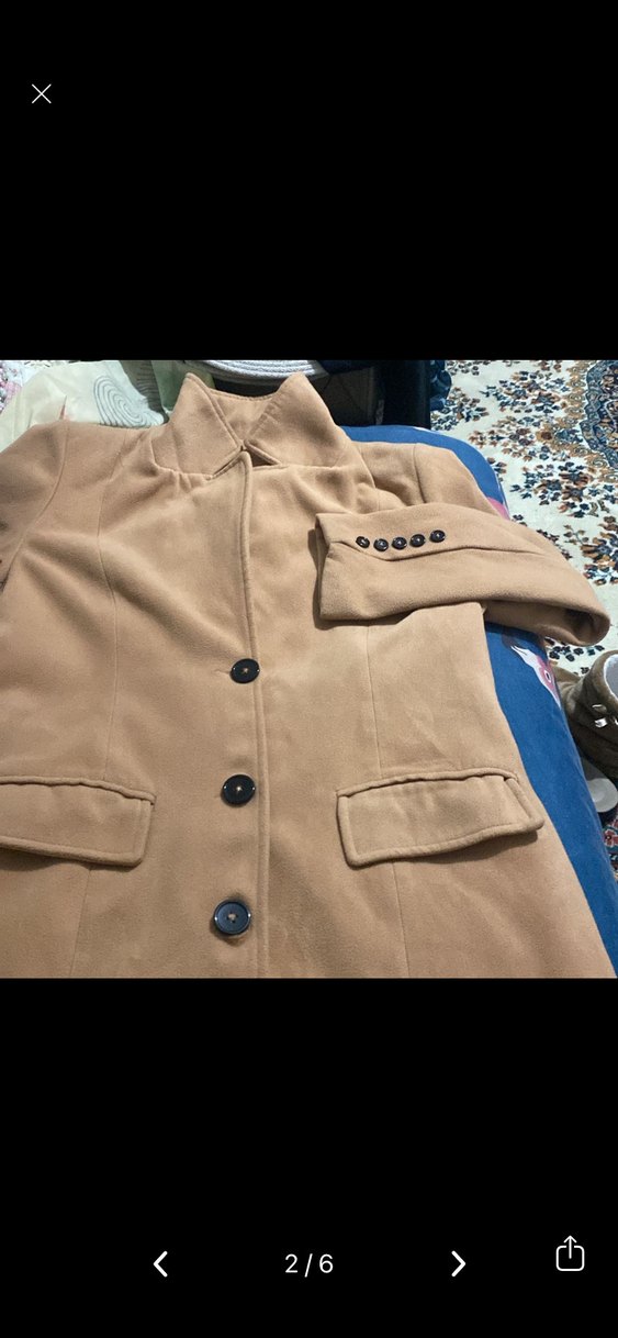 Düğmeli Kahverengi Süet Kadın Uzun Kaban - Görsel 2