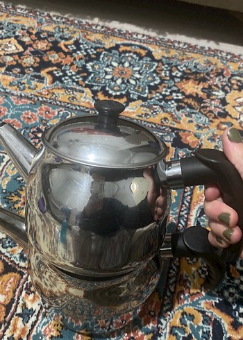 Gri Çelik İkili Çaydanlık - Görsel 2