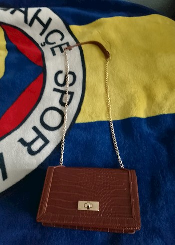 Kahverengi Yılan Derisi Desenli Deri Çanta - Görsel 2