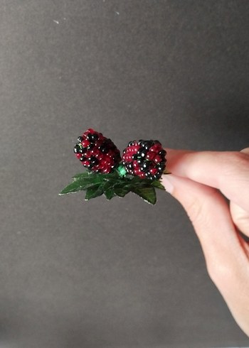 Boncuk İşlemeli Böğürtlen Magnet #takip #beğeni - Görsel 5