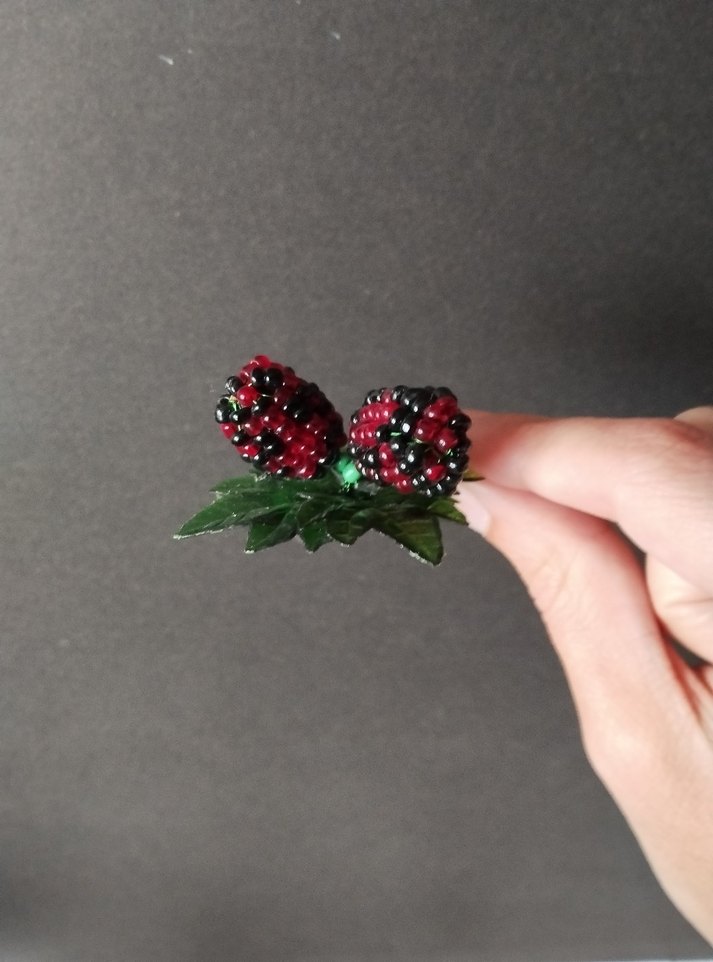 Boncuk İşlemeli Böğürtlen Magnet #takip #beğeni - Görsel 5