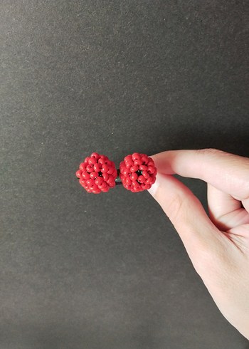 Boncuk İşlemeli Kiraz Magnet #takip #beğeni - Görsel 5