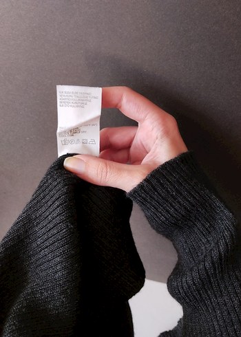 BİSSE Koyu Gri Boğazlı Triko Kazak #takip #beğeni - Görsel 8