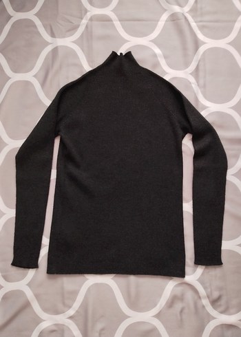 BİSSE Koyu Gri Boğazlı Triko Kazak #takip #beğeni - Görsel 2