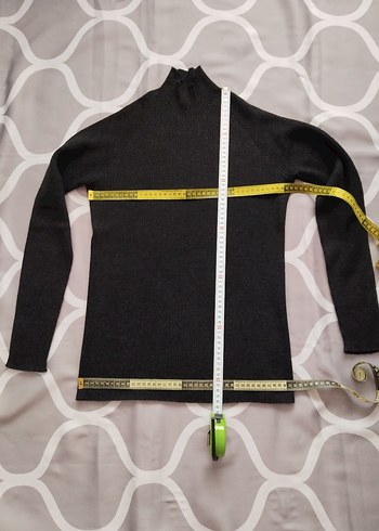 BİSSE Koyu Gri Boğazlı Triko Kazak #takip #beğeni - Görsel 3