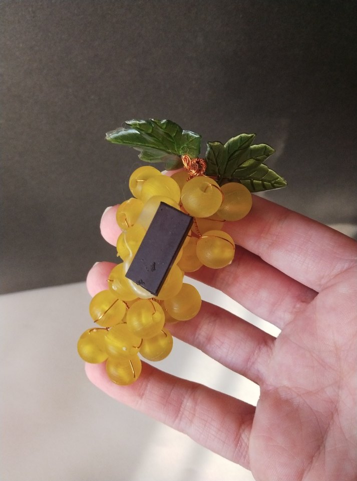 Boncuk İşlemeli Üzüm Salkımı Görünümlü Magnet #takip #beğeni - Görsel 4