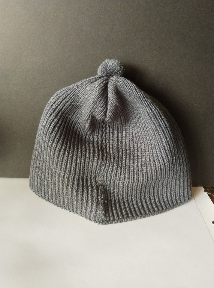 Retro Örgü Ponponlu Gri Takke Bere takip beğeni - Görsel 5