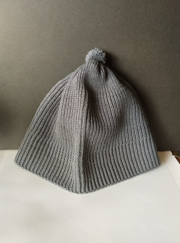 Retro Örgü Ponponlu Gri Takke Bere takip beğeni - Görsel 3