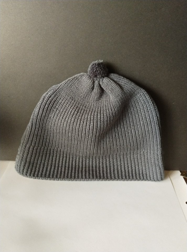 Retro Örgü Ponponlu Gri Takke Bere takip beğeni - Görsel 4