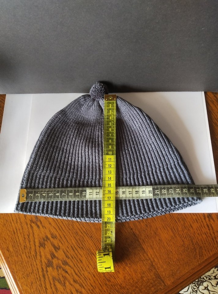 Retro Örgü Ponponlu Gri Takke Bere takip beğeni - Görsel 2