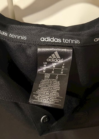 Adidas Siyah Kısa Kollu Polo Spor Tişörtü - Görsel 3