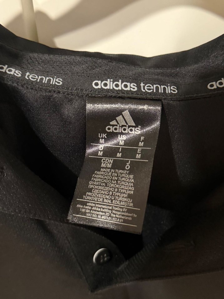 Adidas Siyah Kısa Kollu Polo Spor Tişörtü - Görsel 3