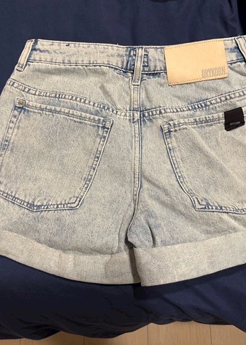 buz mavisi kot şort - Görsel 2