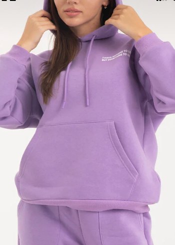Mor Kadın Oversize polar