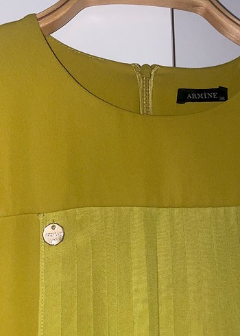 Armine Kadın Haki Piliseli Tunik - Görsel 3