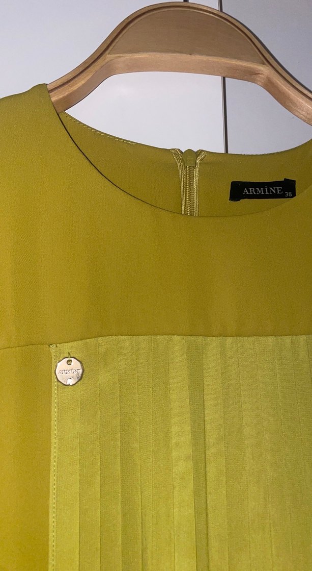 Armine Kadın Haki Piliseli Tunik - Görsel 3