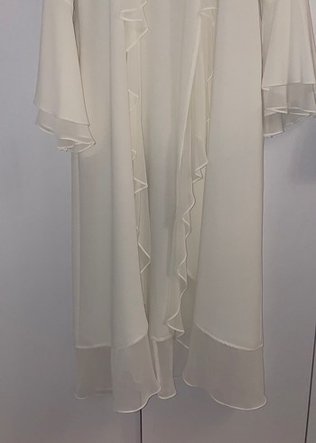 Armine Beyaz Uzun Yelek/Elbise - Görsel 2