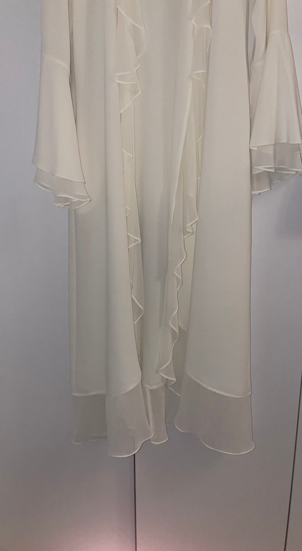 Armine Beyaz Uzun Yelek/Elbise - Görsel 2