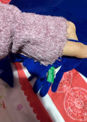 Erkek Çocuk Mavi Örgü Eldiven, şapka, kaşkol - Görsel 3