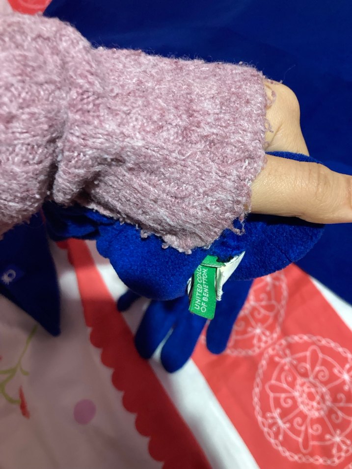 Erkek Çocuk Mavi Örgü Eldiven, şapka, kaşkol - Görsel 3