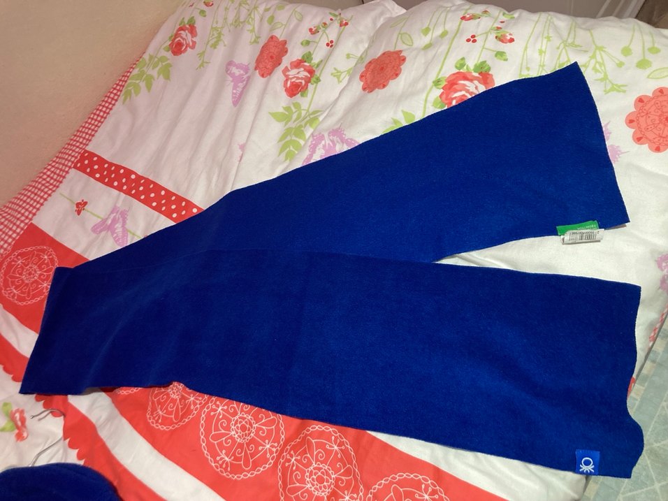 Erkek Çocuk Mavi Örgü Eldiven, şapka, kaşkol - Görsel 4