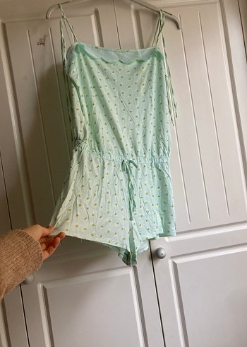 Yeşil Mini Askılı Tulum - Görsel 2