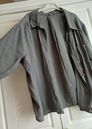 Gri Düğmeli gömlek - Görsel 2