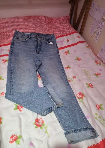 Zara Acik Mavi Rahat Kesim Denim Jean