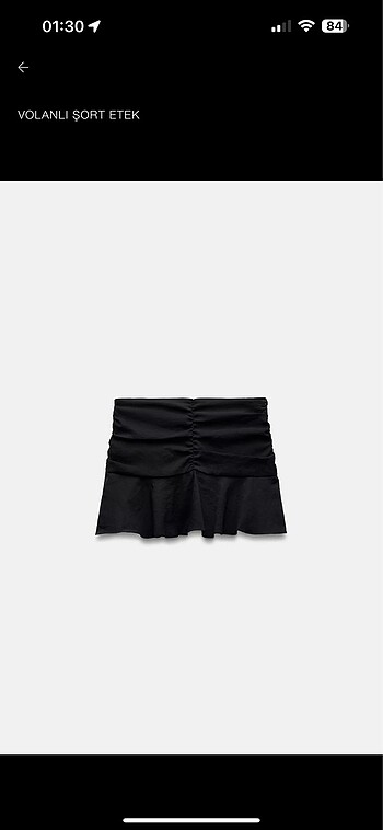 Zara Volanlı Şort Etek Etiketli