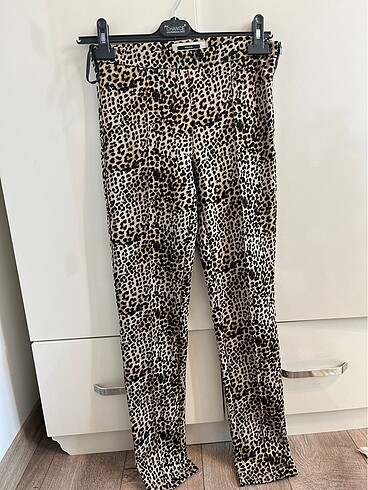 Leopar tayt pantolon