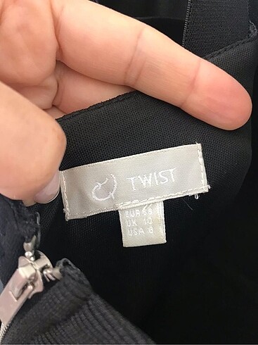 m Beden siyah Renk Twist bandaj elbise