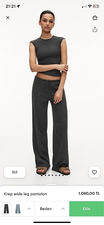 wide leg pantolon
