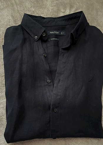 Nautica keten gömlek pantolon takım faturalı - Görsel 3