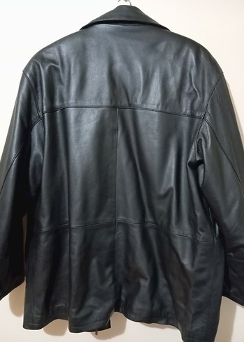 Düğmeli Siyah dana Derisi Ceket - Görsel 2