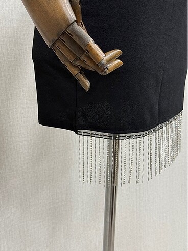 Taşlı mini etek - Görsel 10