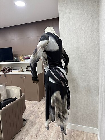 Asimetrik elbise - Görsel 8