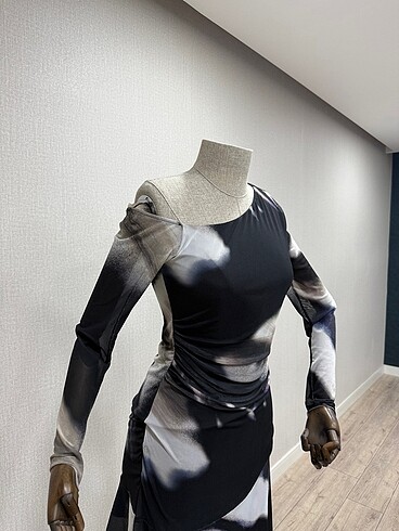 Asimetrik elbise - Görsel 11