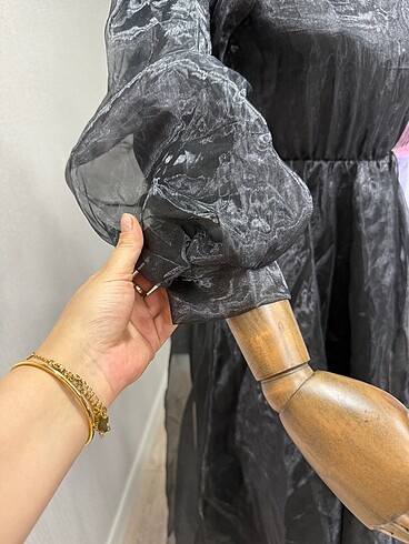 Tüllü astarlı elbise - Görsel 15