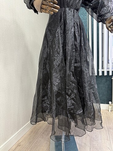 Tüllü astarlı elbise - Görsel 13