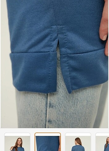 xl Beden lacivert Renk indigo/lacivert bisiklet yaka sweatshirt