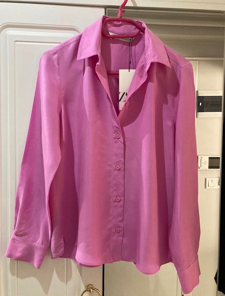 Zara ipek gömlek - Görsel 3