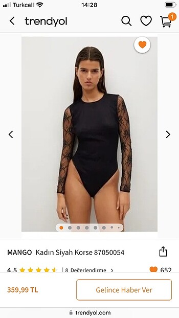 Mango tül body