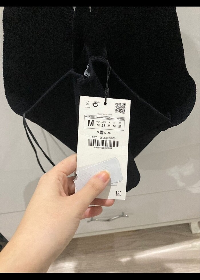 Zara kruvaze halter yaka örme top - Görsel 4