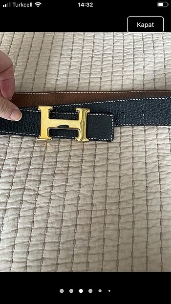 Beden çeşitli Renk Hermes çift taraflı kemer